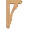 Ekena Millwork Merced Arts and Crafts Smooth Bracket w/ Offset Brace, Western Red Cedar, 5 1/2"W x 16"D x 28"H BKT0604X16X28MRC03SWR - alternate 2
